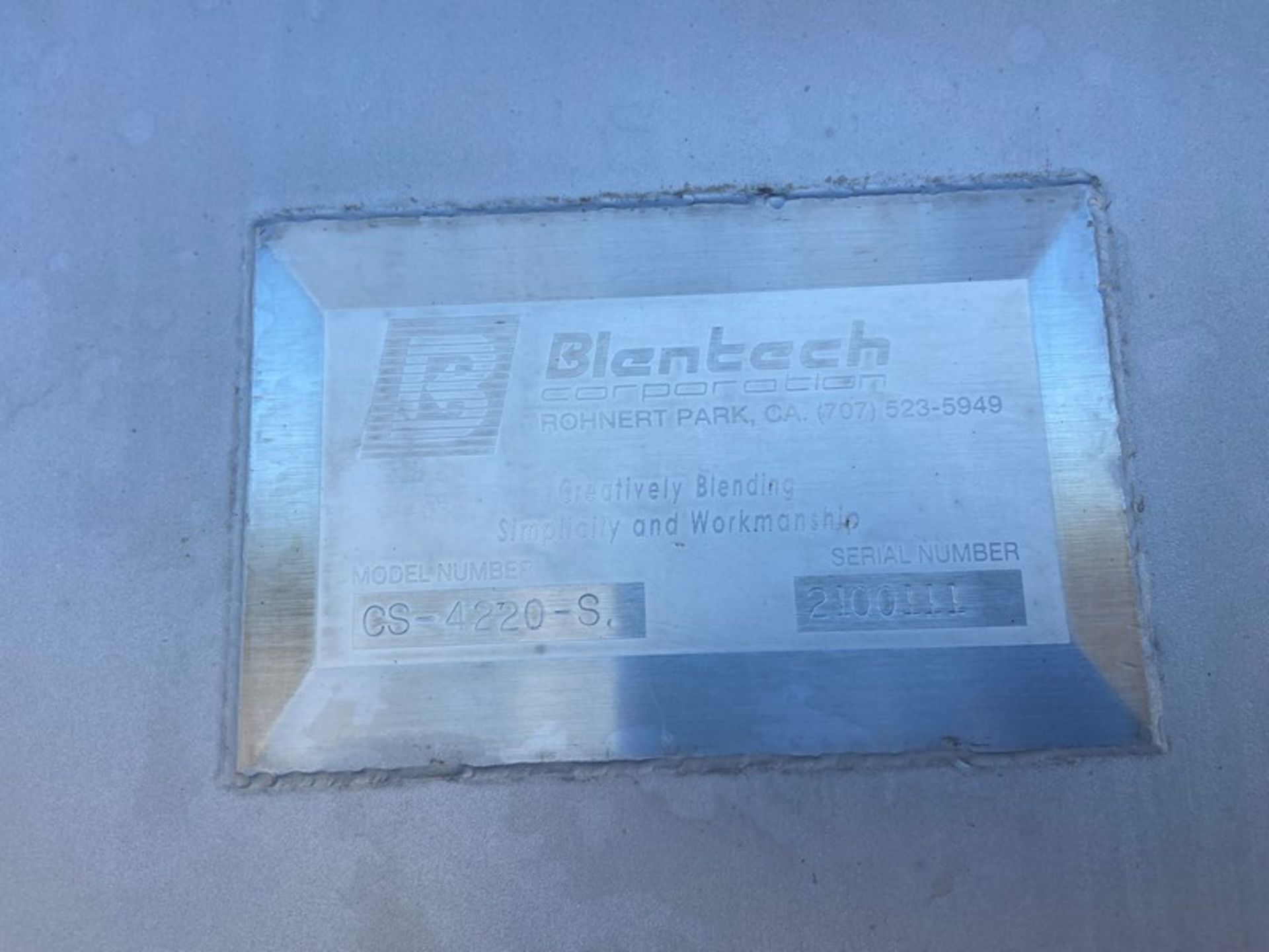 Blentech S/S Steam Blancher, M/N CS-4220-5, S/N 2100111, with Steam Injection & Associated - Image 4 of 19