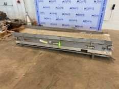 Straight Section of Conveyor, Aprox. 114" L, with Aprox. 24" W Plastic Interlock Belt, Hydraulically