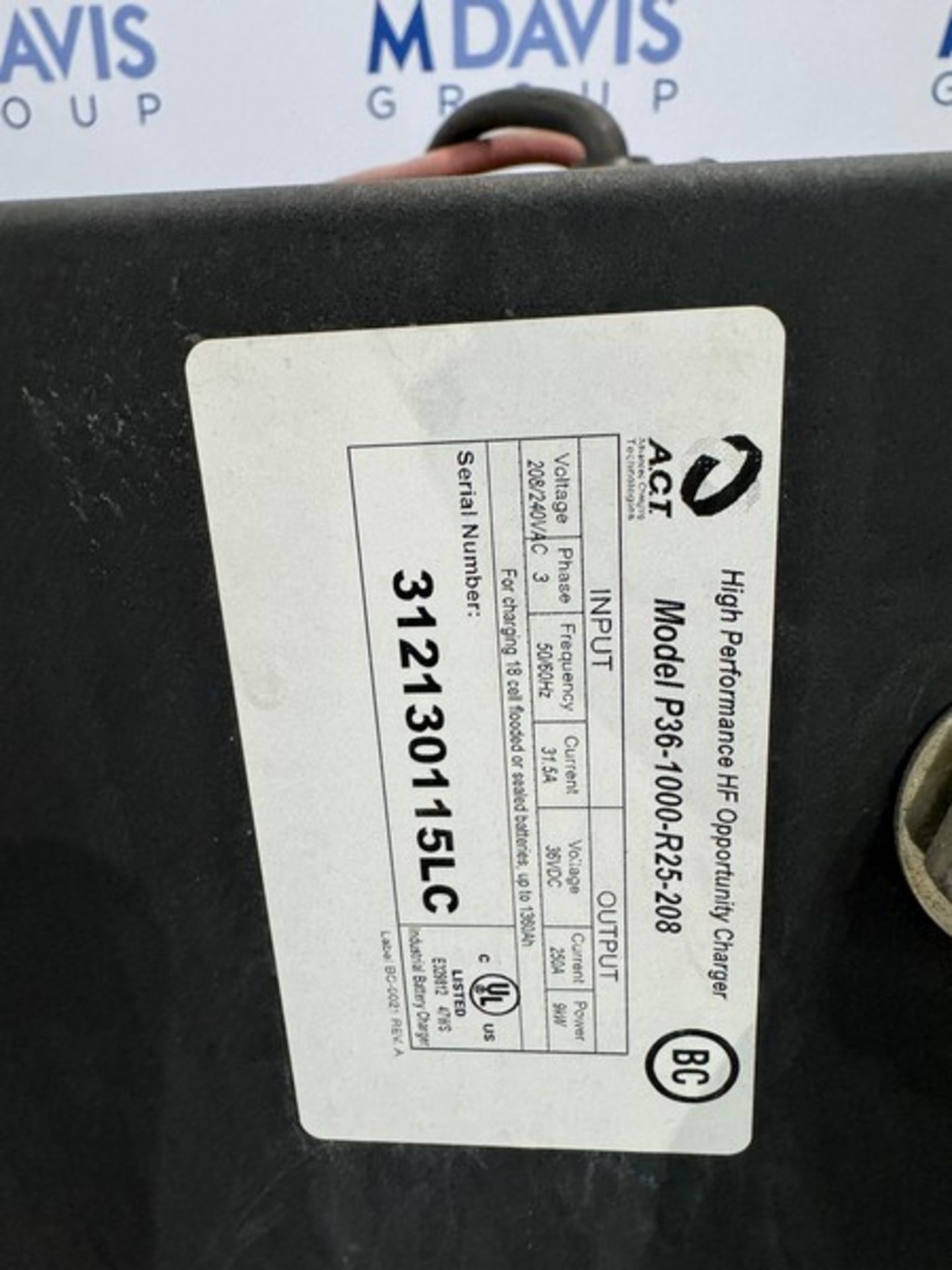 (1) The General Forklift Battery Charger, M/N MX3-12-865, S/N FF14045, with Red Connection (1) - Bild 2 aus 15
