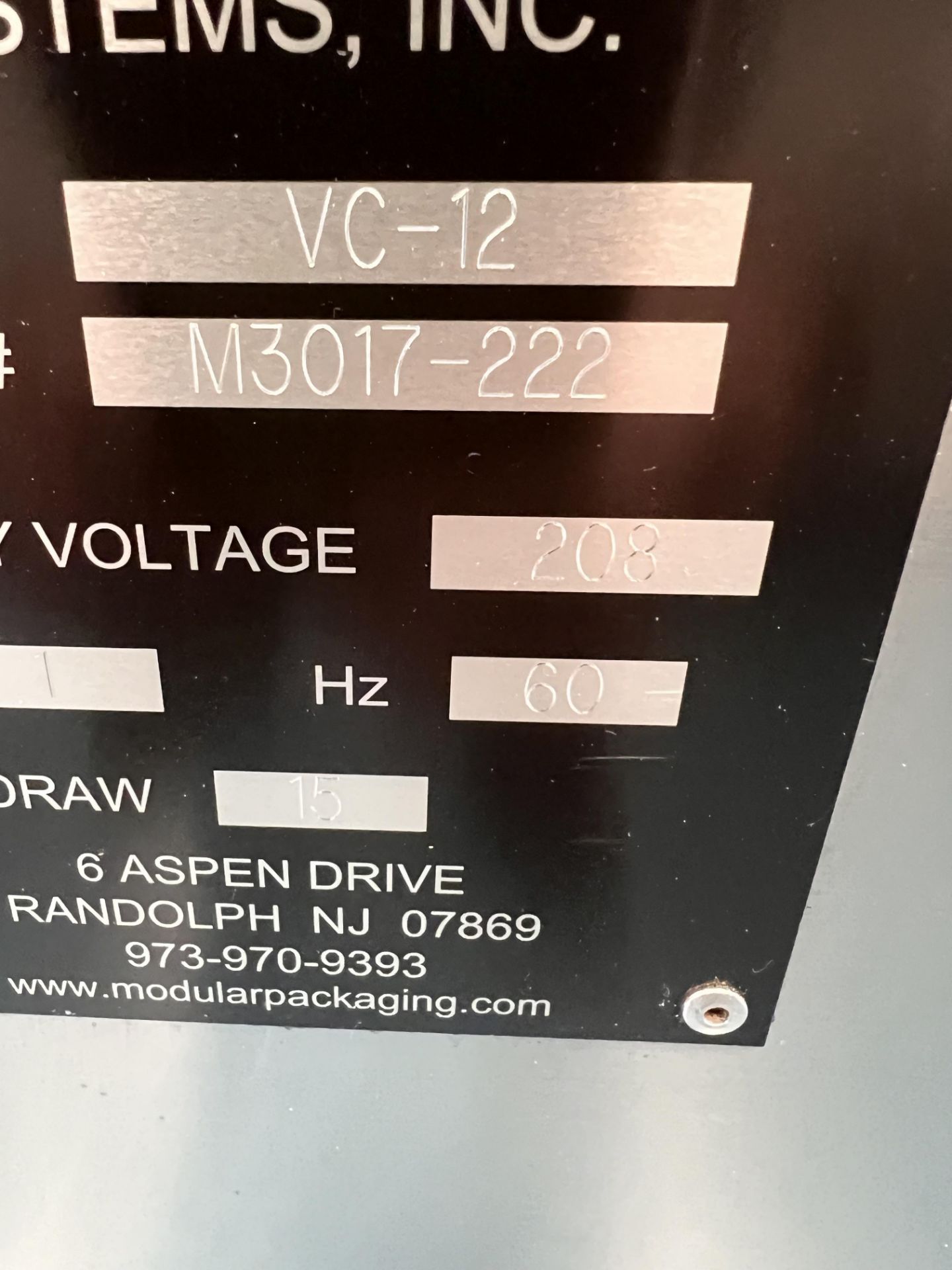 MODULAR PACKAGING SYSTEMS (MPS) 12-LANE PILL / CAPSULE COUNTER, MODEL VC-12, S/N M3017-222, 1-PHASE, - Image 5 of 8