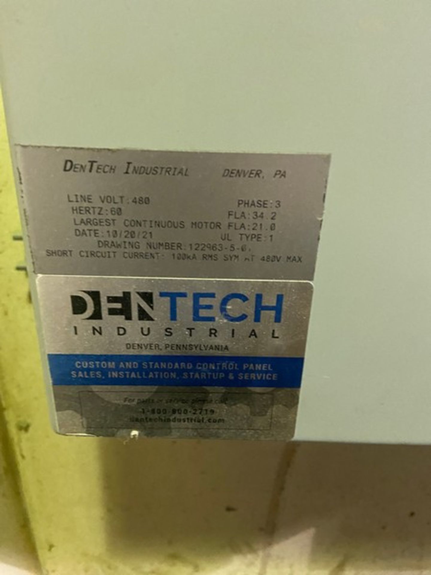 DENTECH INDUSTRIAL CONTROL CABINET, WITH DISPLAY - Image 3 of 4