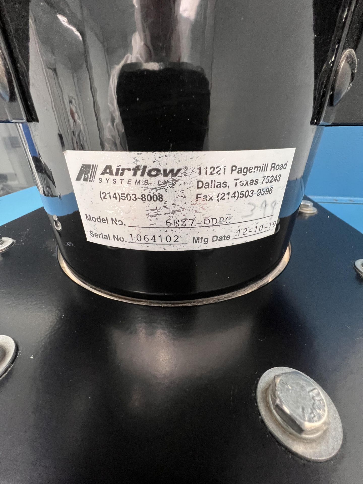 2019 Air Flow Systems Model 6EZ7-DDPC, SN 1064102 (Pre-Weigh Ste 3) - Image 4 of 5