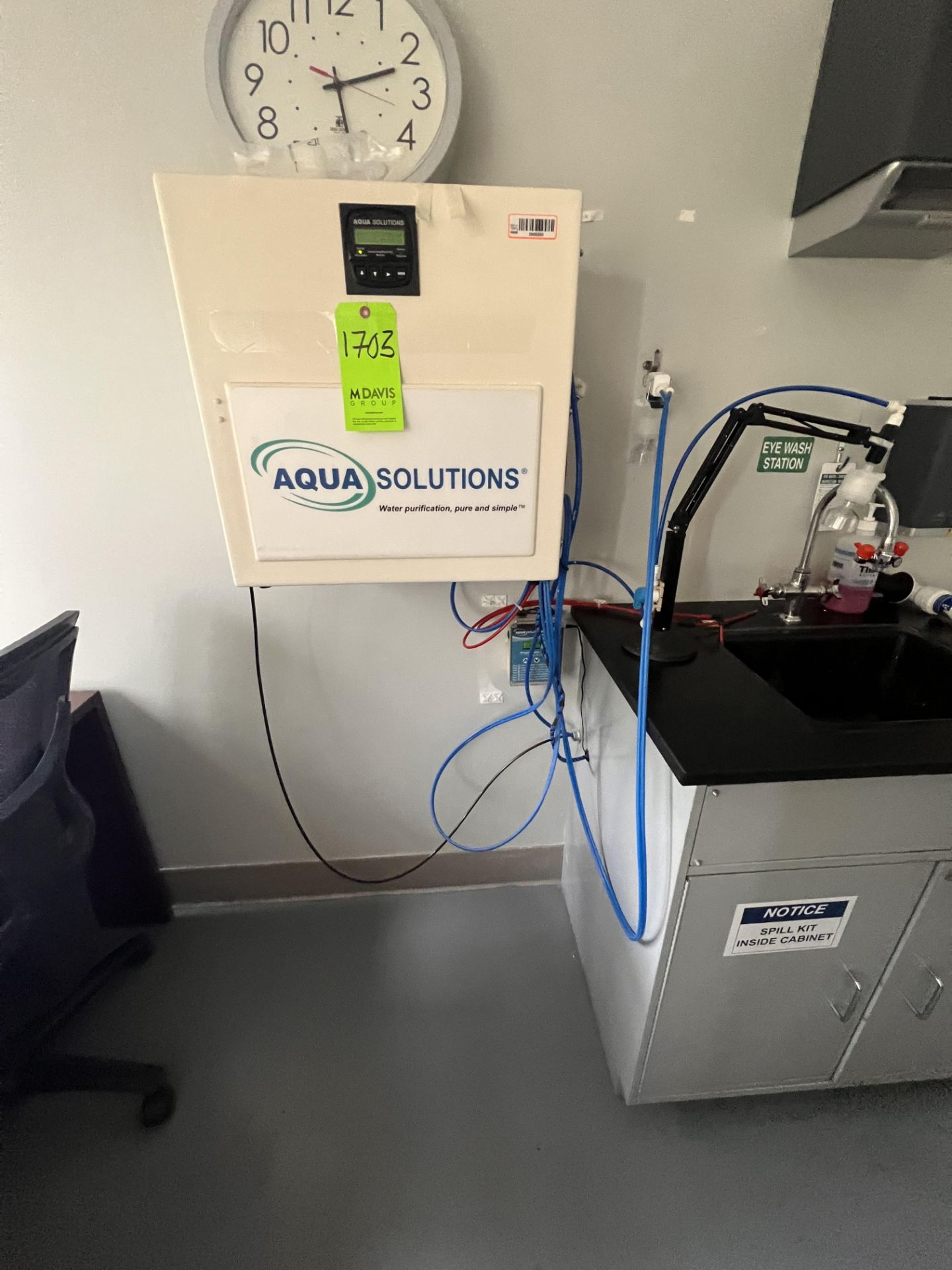 AQUA SOLUTIONS ANALYTICAL GRADE TYPE I DI SYSTEMWITH UV STERILIZER, MODEL RODI-C-12AU, S/N 14148-