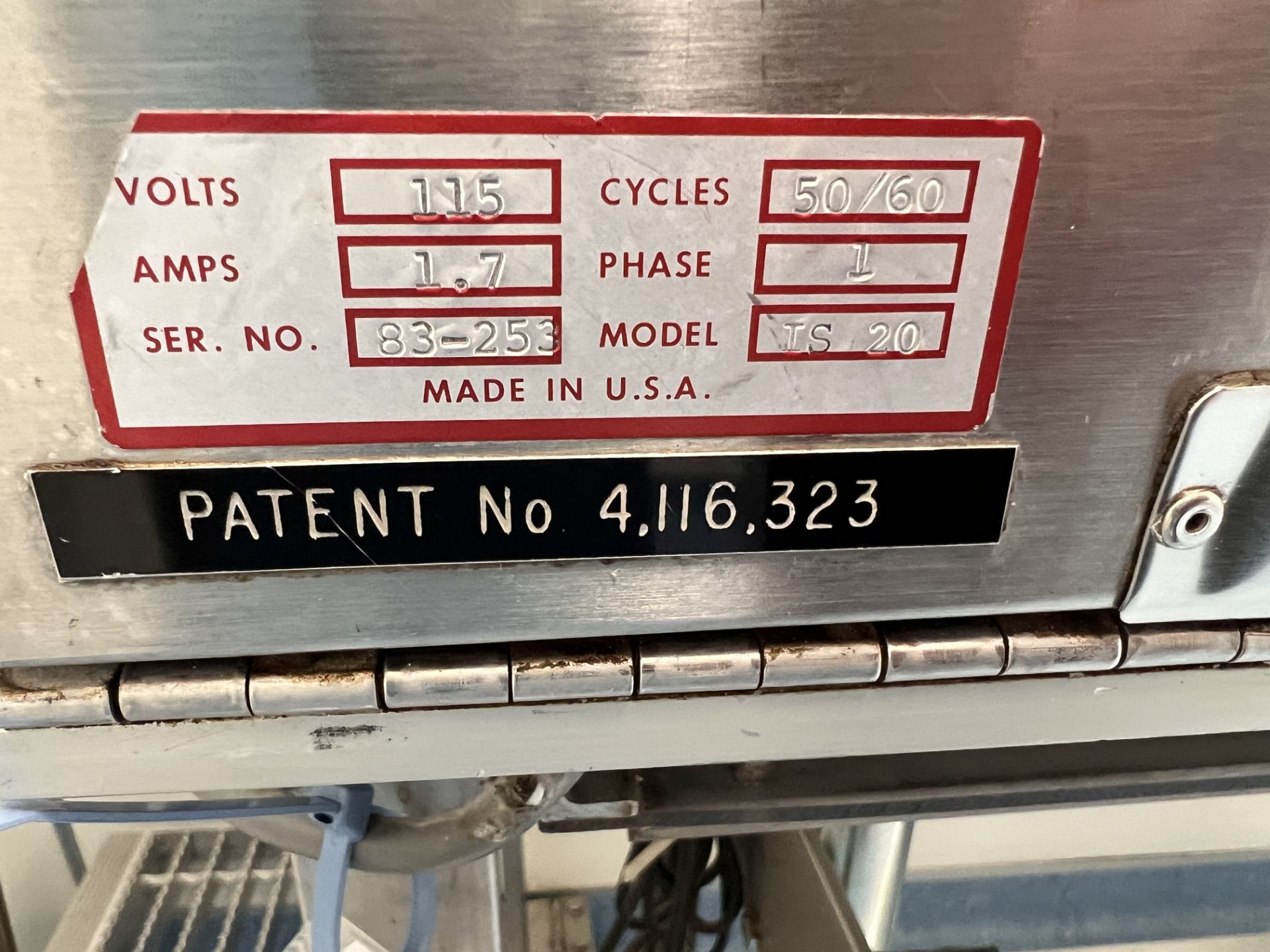 PRO-QUIP TABLET ROLLER / INSPECTION TABLE, MODEL TS-20, S/N 83-253, 115V, 1 PHASE - Image 6 of 8