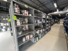 13-SECTINS OF METAL SHELVING