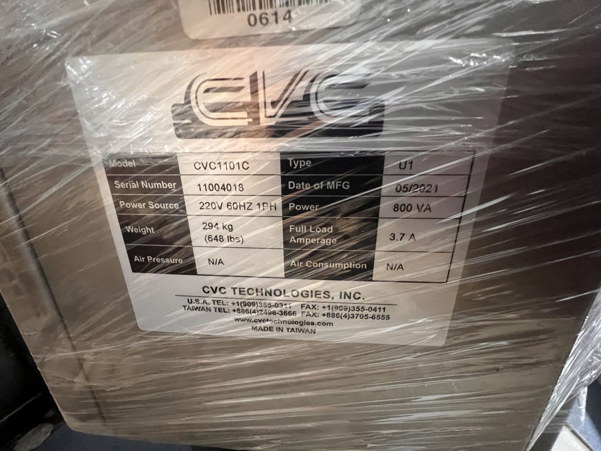 2021 CVC TABLET / CAPSULE ELEVATOR FEEDER, MODEL CVC1101C, TYPE U1, S/N 11004018, 220 V, 1 PHASE, 60 - Image 6 of 10