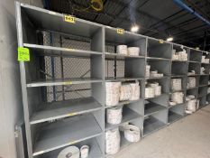 16 SECTIONS OF METAL SHELVING