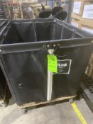 (2) Uline H-1580 20 Bushel Return Carts on Casters