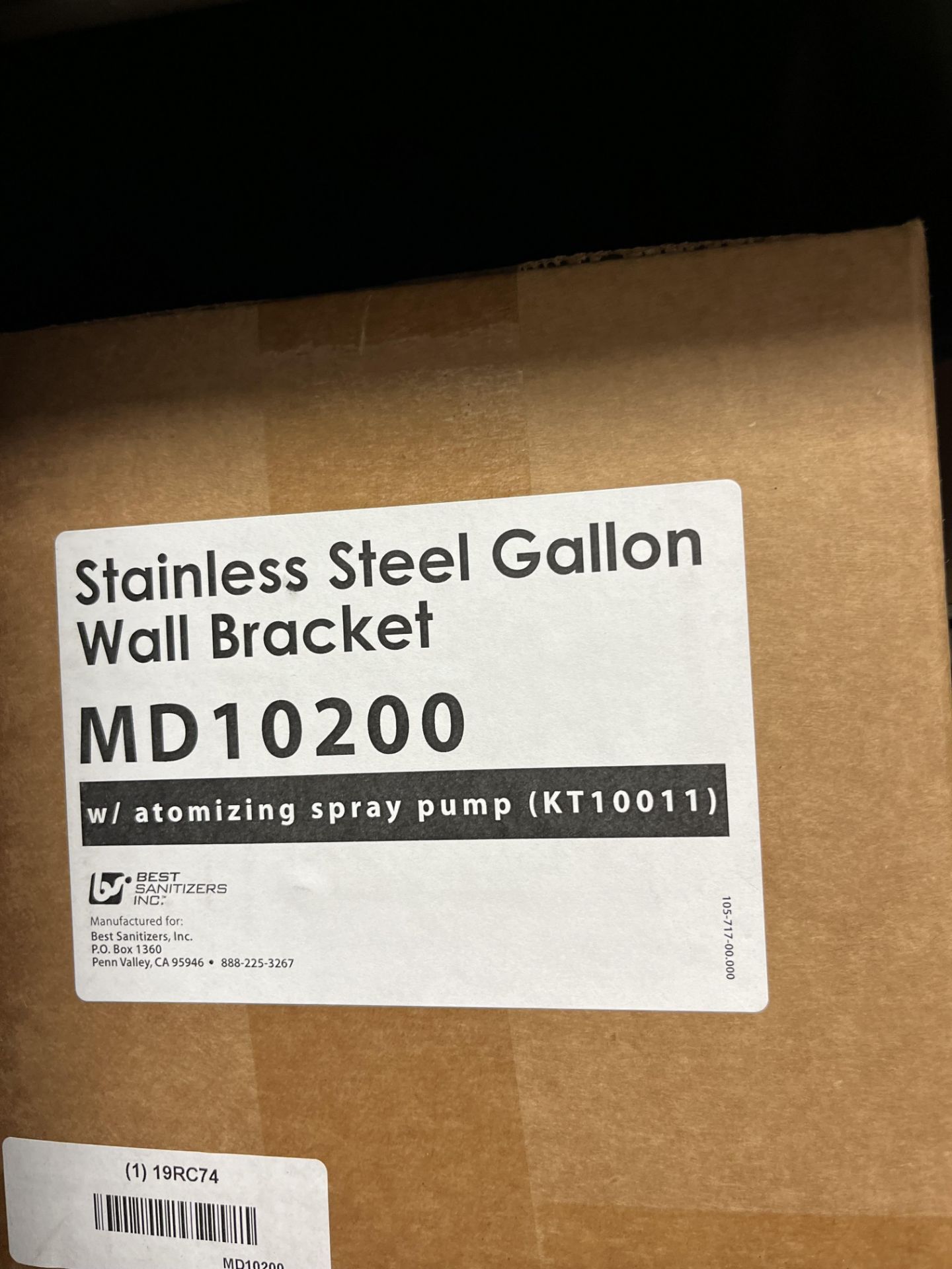 (5) STAINLESS STEEL GALLON WALL BRACKET (NEW) - Image 2 of 4