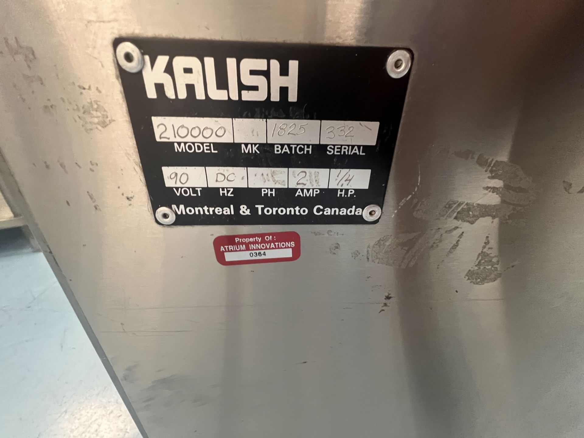 KALISH S/S ROTARY ACCUMULATION TABLE, MODEL 210000, S/N 332, BATCH 1825 - Image 4 of 7