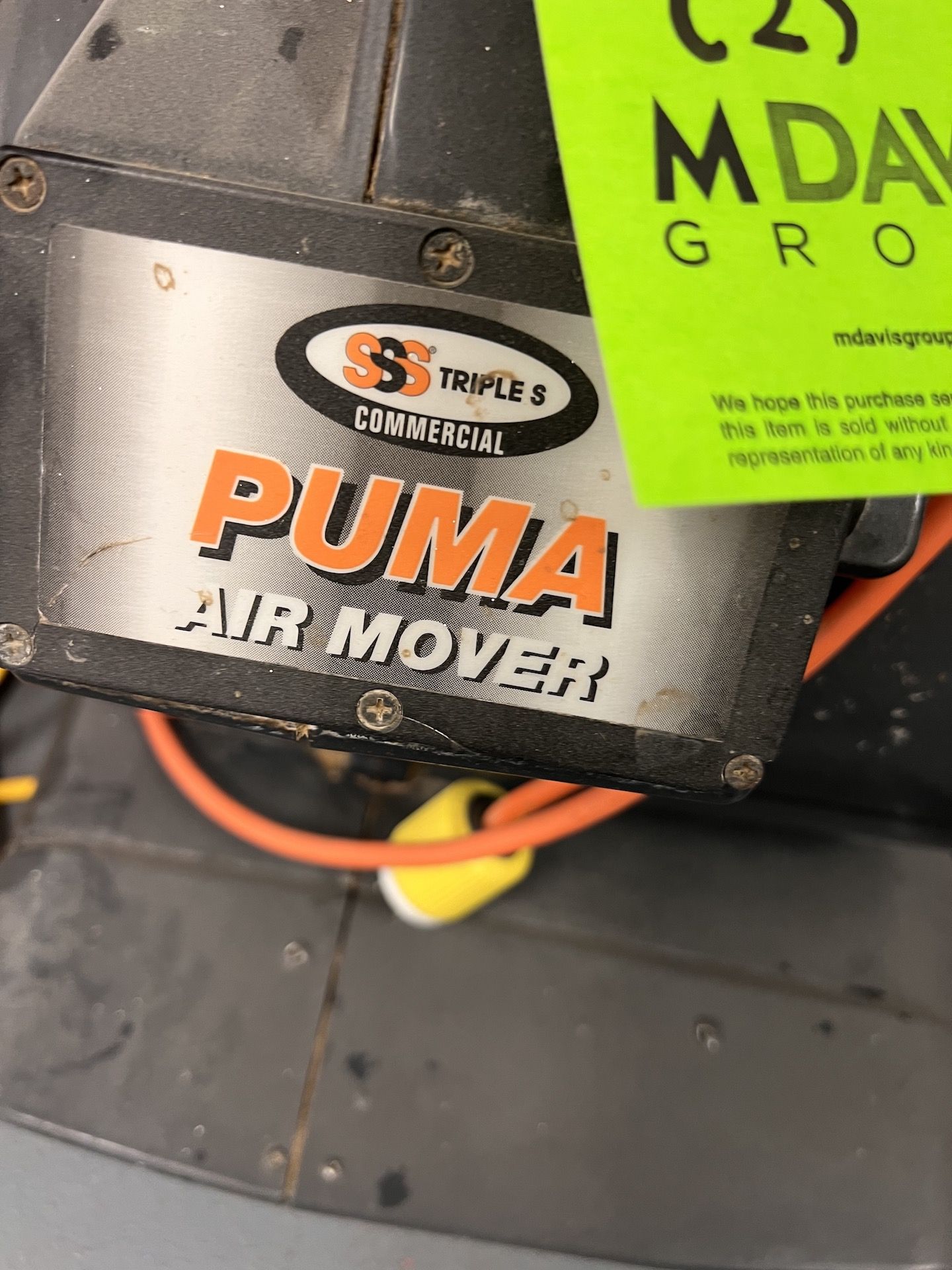 (2) FANS / AIR MOVERS BY PUMA AND SANITAIRE - Image 2 of 3
