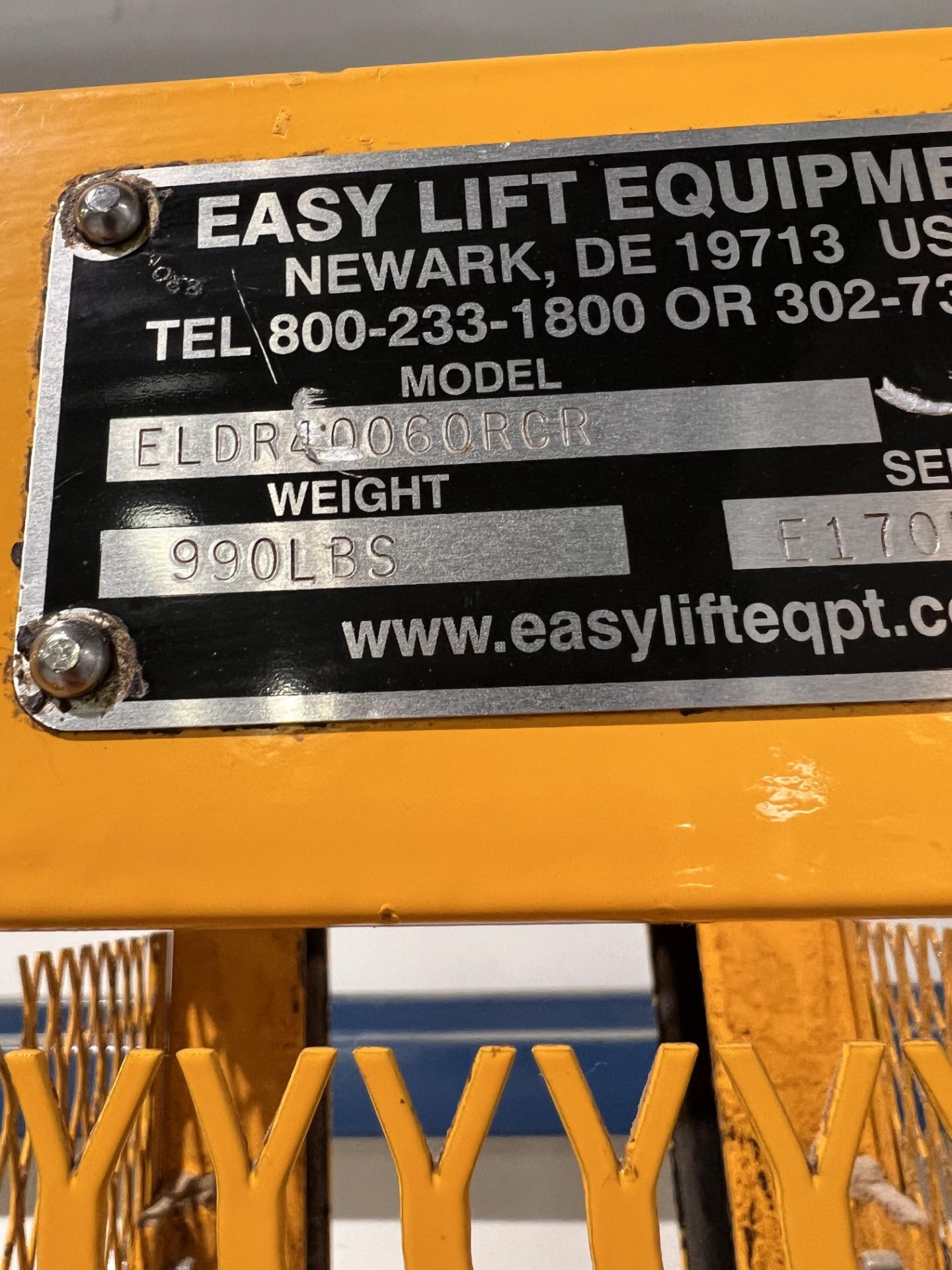 EASY LIFT EQUIPMENT PORTABLE DRUM HANDLER, MODEL ELDR40060RCR, S/N G17059, 400 LB CAP - Image 4 of 8