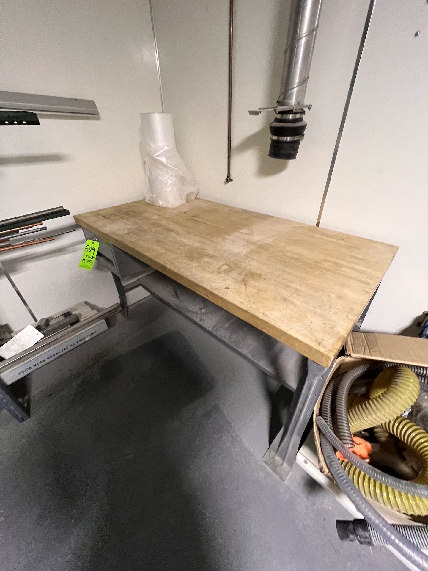 WOOD SHOP TABLE, APPROX. 60 IN. X 30 IN. X 34 IN. - Image 3 of 3