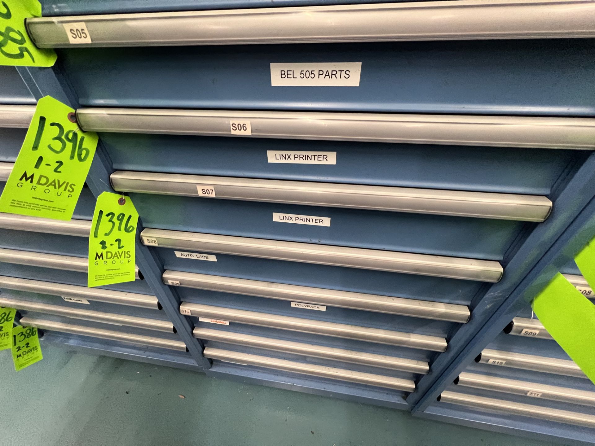 LINX DATE CODER PARTS, CONTENTS OF 2 SHELVES - Image 11 of 16