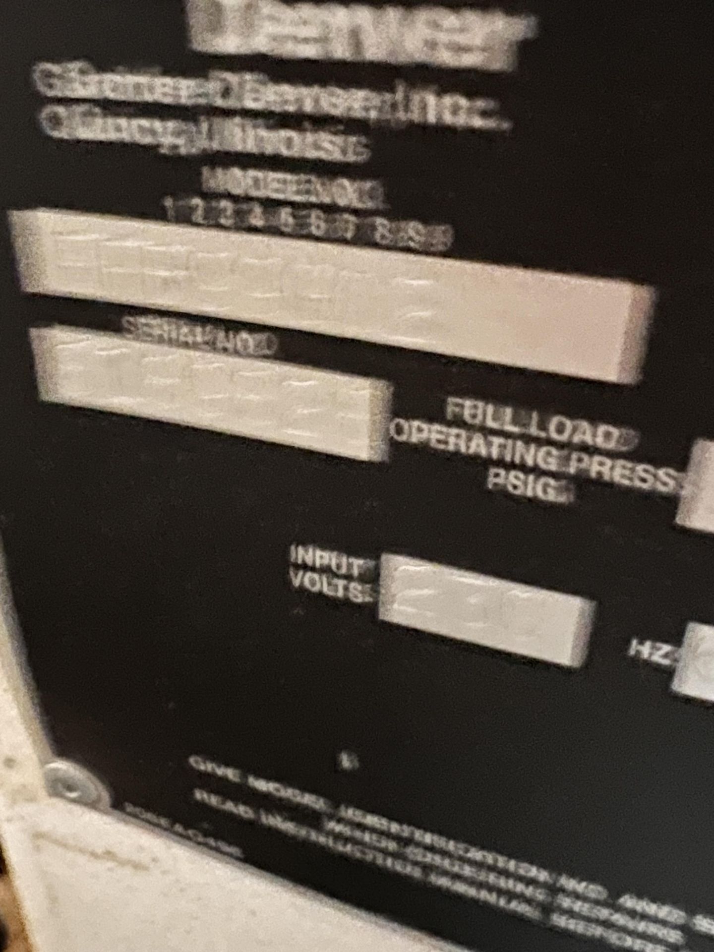 GARDNER DENVER AIR COMPRESSOR, MODEL EFB99G02, S/N S1898828 - Image 12 of 18