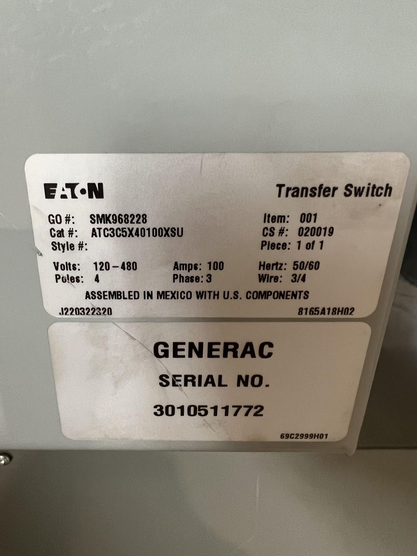 2022 GENERAC INDUSTRIAL STAND-BY GENERATOR, MODEL SG400, GASEOUS ENGINE DRIVEN, TURBOCHARGED/ - Image 14 of 43