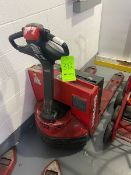 RAYMOND WALK-BEHIND ELECTRIC PALLET JACK, M/N 102T-F45L, S/N 102-15-34762, 24 VOLTS, WITH BATTERY