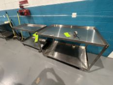 (2) S/S PUSH CARTS, APPROX. 48 IN. X 30 IN.