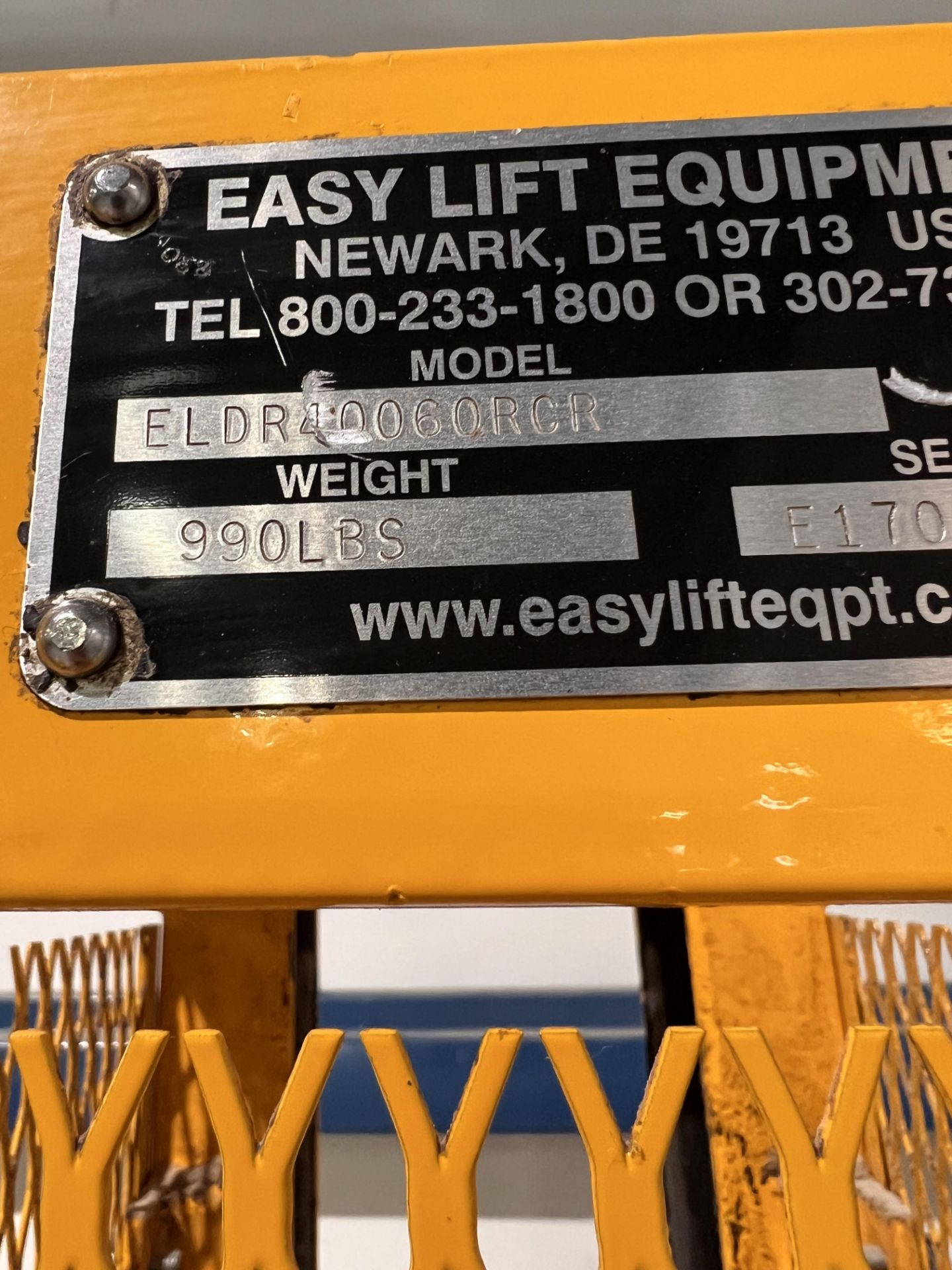 EASY LIFT EQUIPMENT PORTABLE DRUM HANDLER, MODEL ELDR40060RCR, S/N G17059, 400 LB CAP - Image 5 of 8