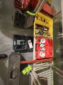 LOT OF ASSORTED TOOLS, INCLUDES WRENCHES, DIE-GRINDER, PORTABLE PIPE FREEZING EQUIPMENT AND MORE