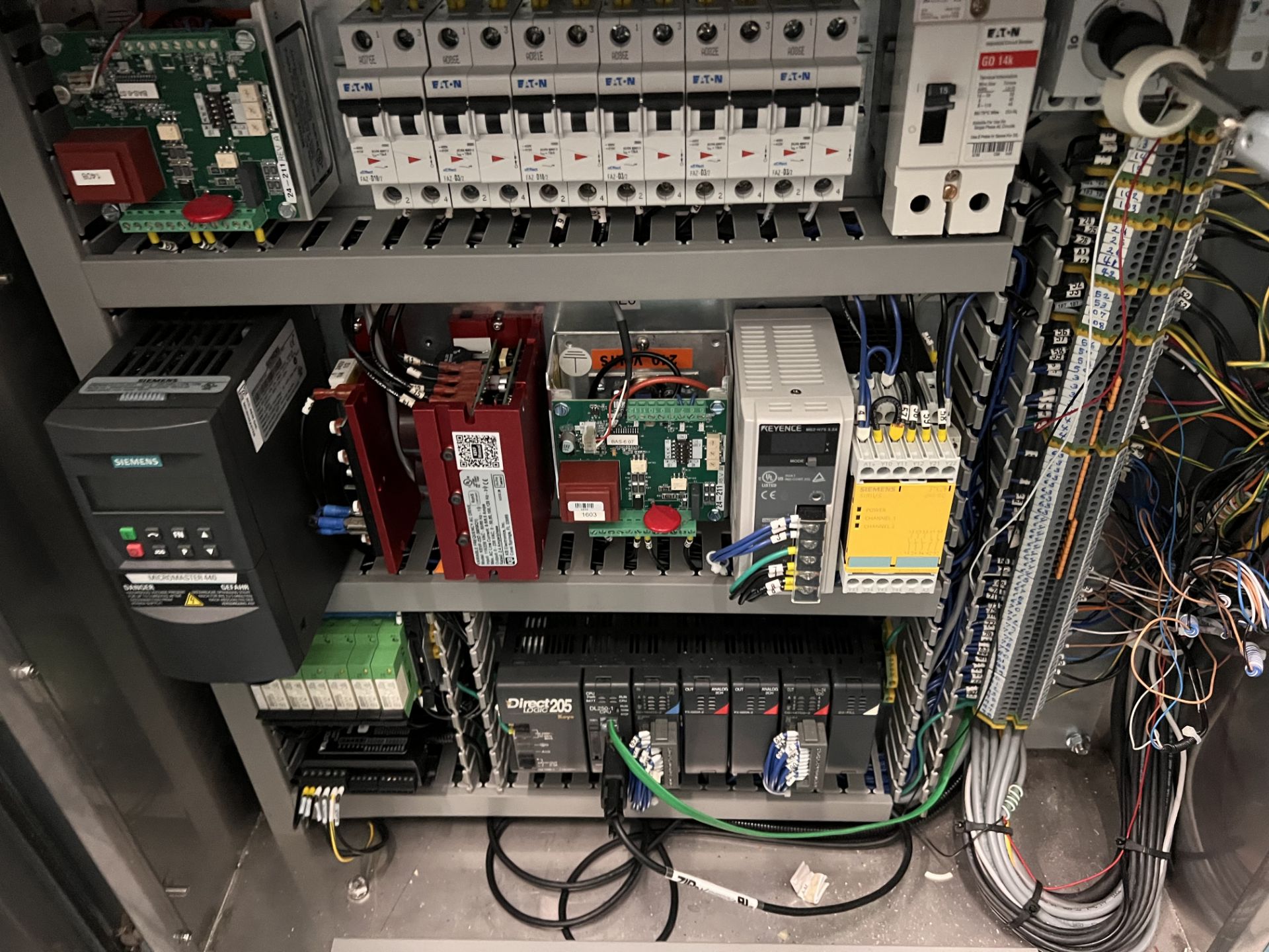 MODULAR SLAT FILLER, MODEL MSC 48-10, S/N M2916-212, KOYO DIRECT 205 LOGIC PLC CONTROLLER, 208 V, - Image 10 of 25