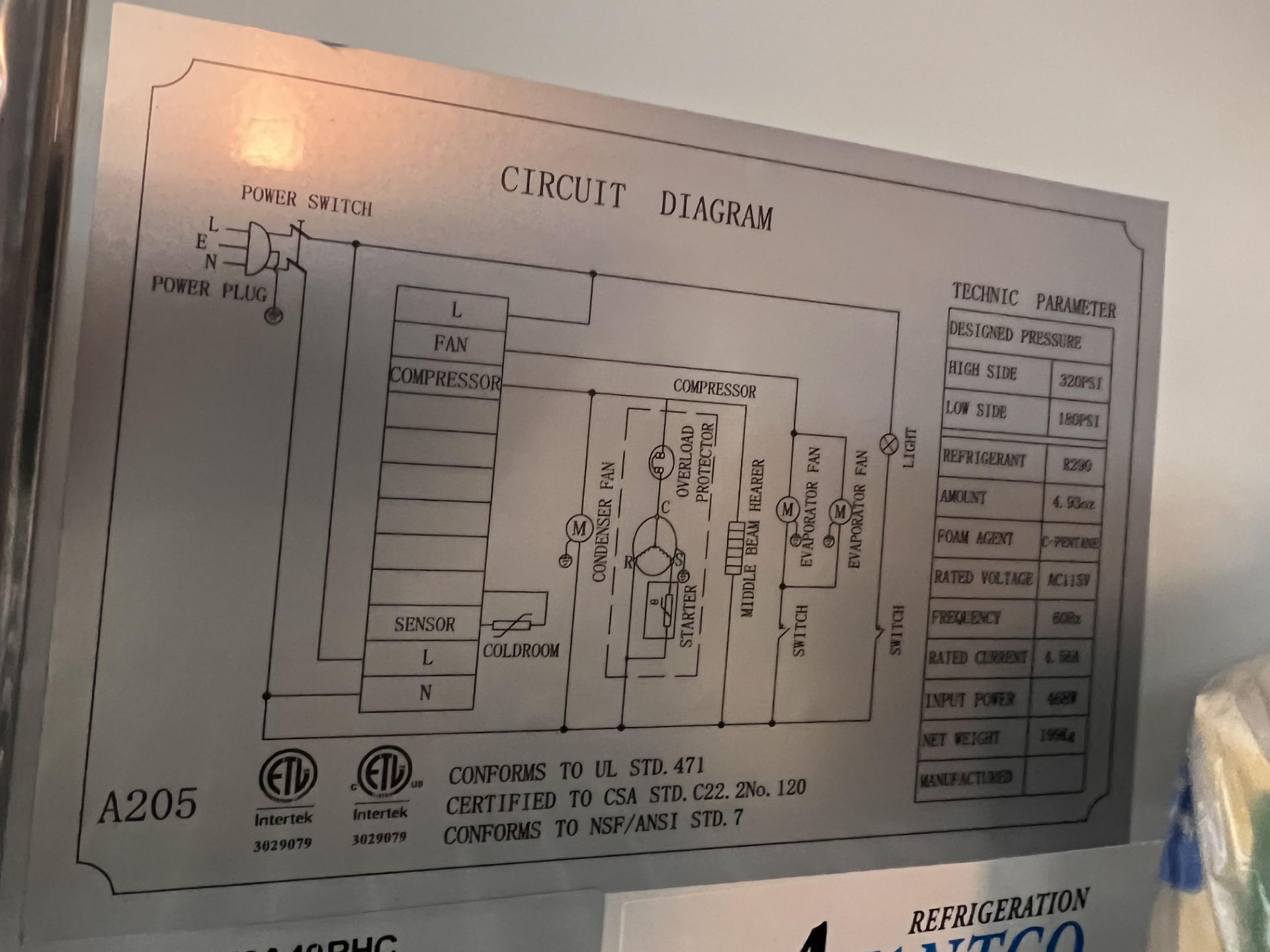 ADVANTCO 2-DOOR S/S REFRIGERATOR, MODEL 178A49RHC - Image 2 of 9