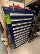 FASTENAL INDUSTRIAL MODULAR DRAWER CABINET WITH CONTENTS, INCLUDES ASSORTED ELECTRICAL COMPONENTS