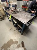 WELDING TABLE, APPROX. DIMS: 58 IN. L X 29 IN. W X 35 IN. H
