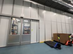 MODULAR CLEAN ROOM, INCLUDES AUTOMATIC DOORS, APPROX. INTERIOR DIMENSIONS: 53FT8IN L X 28FT1IN W X