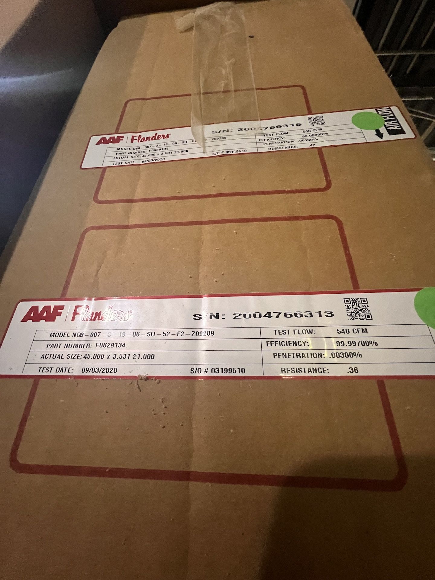 (5) BOXES OF AAF FLANDERS HEPA AIR FILTERS - Image 5 of 7