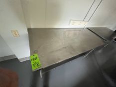 (2) STAINLESS STEEL TABLES DIMS APPROX 72" L 30" W 34" H