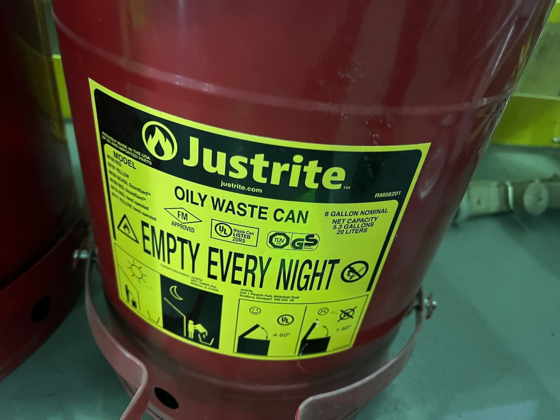 (3) JUSTRITE OILY WASTE CANS - Image 4 of 5