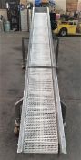 Marchant Schmidt S/S Incline Cleated Conveyor, Aprox. 12" W X 130" L, Unit last used the food