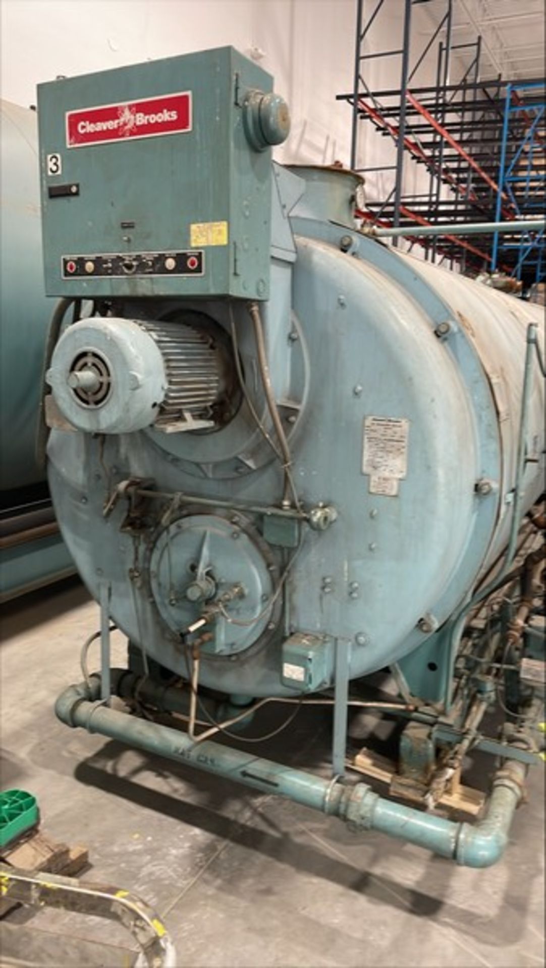 Cleaver Brooks Natural Gas Boiler, Model CB-700-200 S/N L-958854, Volt 460, Phase 3, Hz. 60, Amp 15, - Image 3 of 10