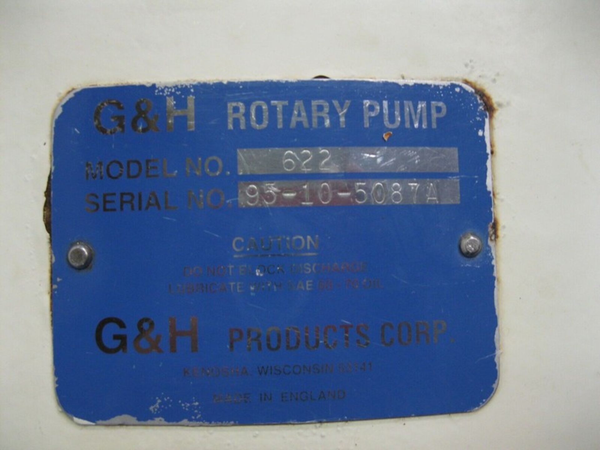2-1/2" G&H (Alfa Laval) 622 Sanitary SS Rotary Lobe Pump (NOTE: Packing and Palletizing Can Be - Image 6 of 6