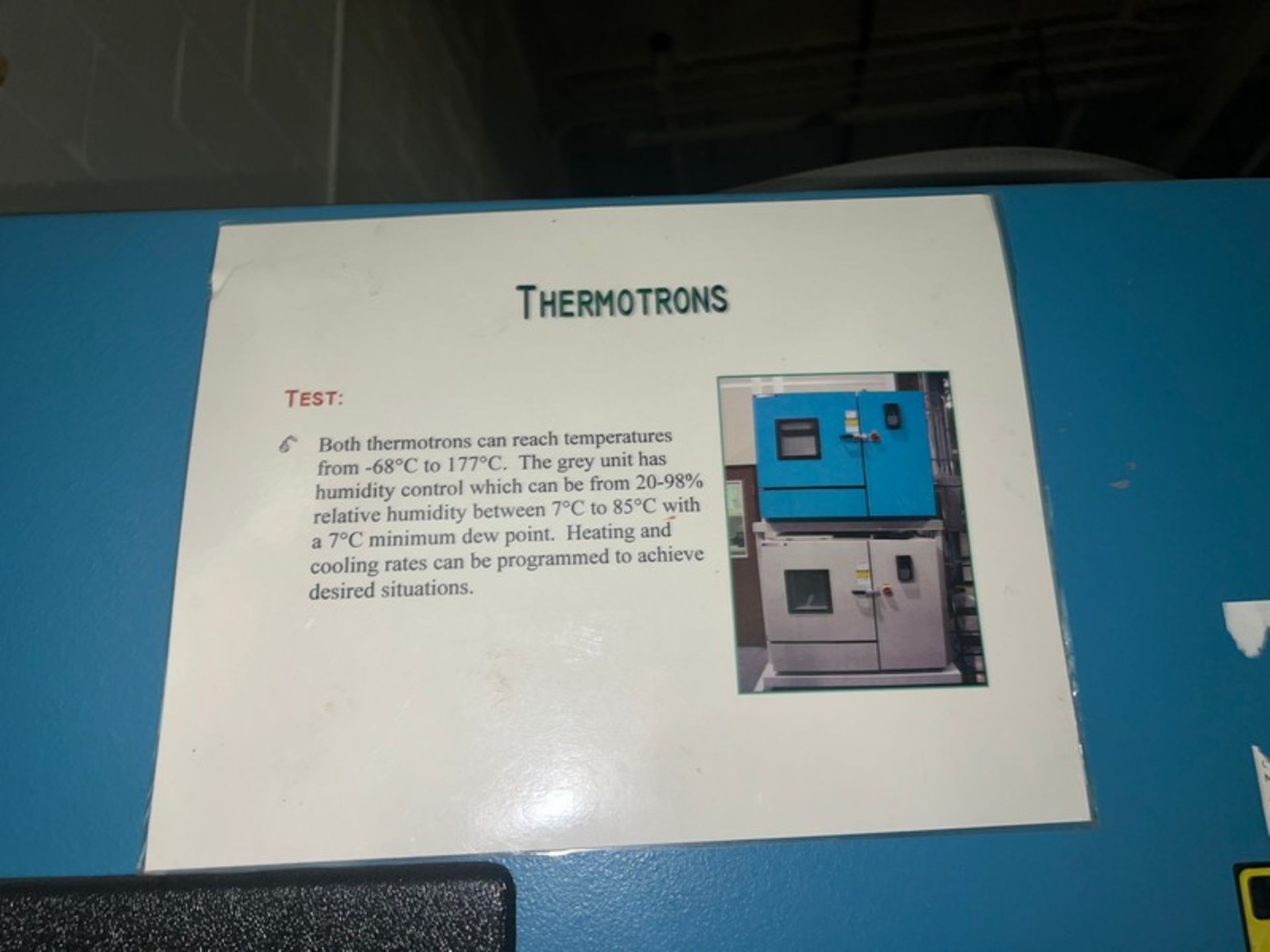Thermotron Temperature Chamber Model S-5.5-3800, S/N 34833, Electrical 230-1-60, 1 hp Motor, - Image 3 of 8