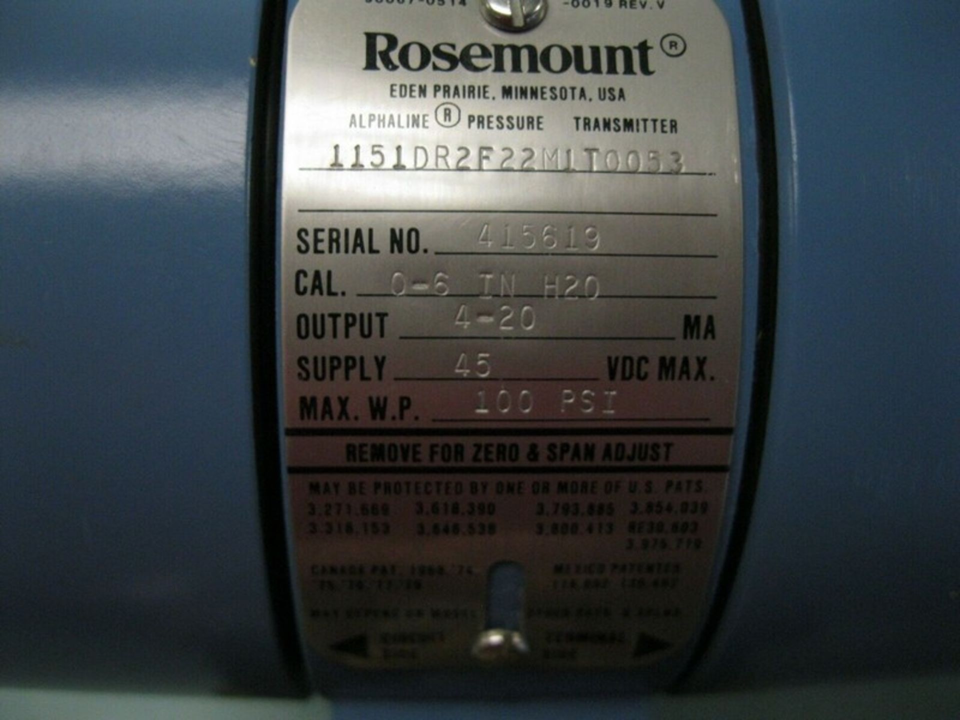 Rosemount 1151 DR 2F22M1T0053 Pressure Transmitter NEW - Image 4 of 4