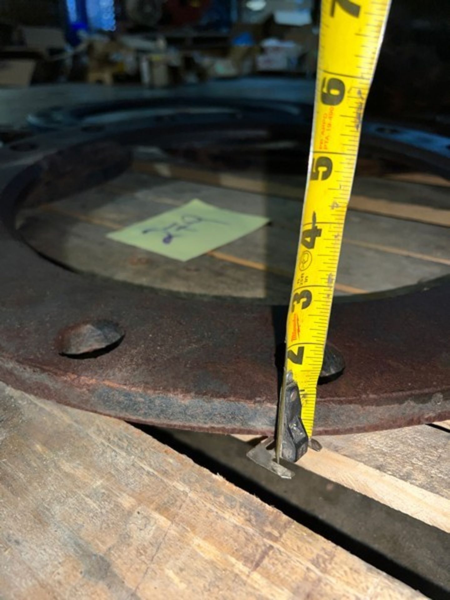 One Lot 4 Iron Pipe Flanges 27.5" OD, 20" ID, 12 Bolt Holes (RIGGING INCLDED WITH SALE PRICE) -- - Image 4 of 5