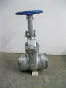 Lot (2) 8" 150# Milwaukee Milvaco Butt Weld WCB 1552CB2 Gate Valve NEW (NOTE: Packing and