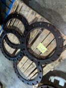 One Lot 4 Iron Pipe Flanges 27.5" OD, 20" ID, 12 Bolt Holes (RIGGING INCLDED WITH SALE PRICE) --