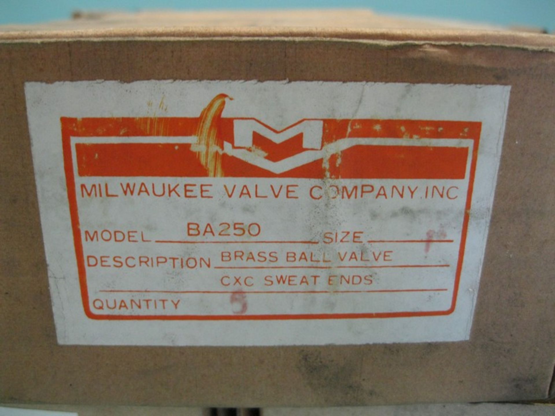 Lot (42) 1" Milwaukee Solder BA-250 400# WOG Brass Ball Valve NEW - Image 6 of 9
