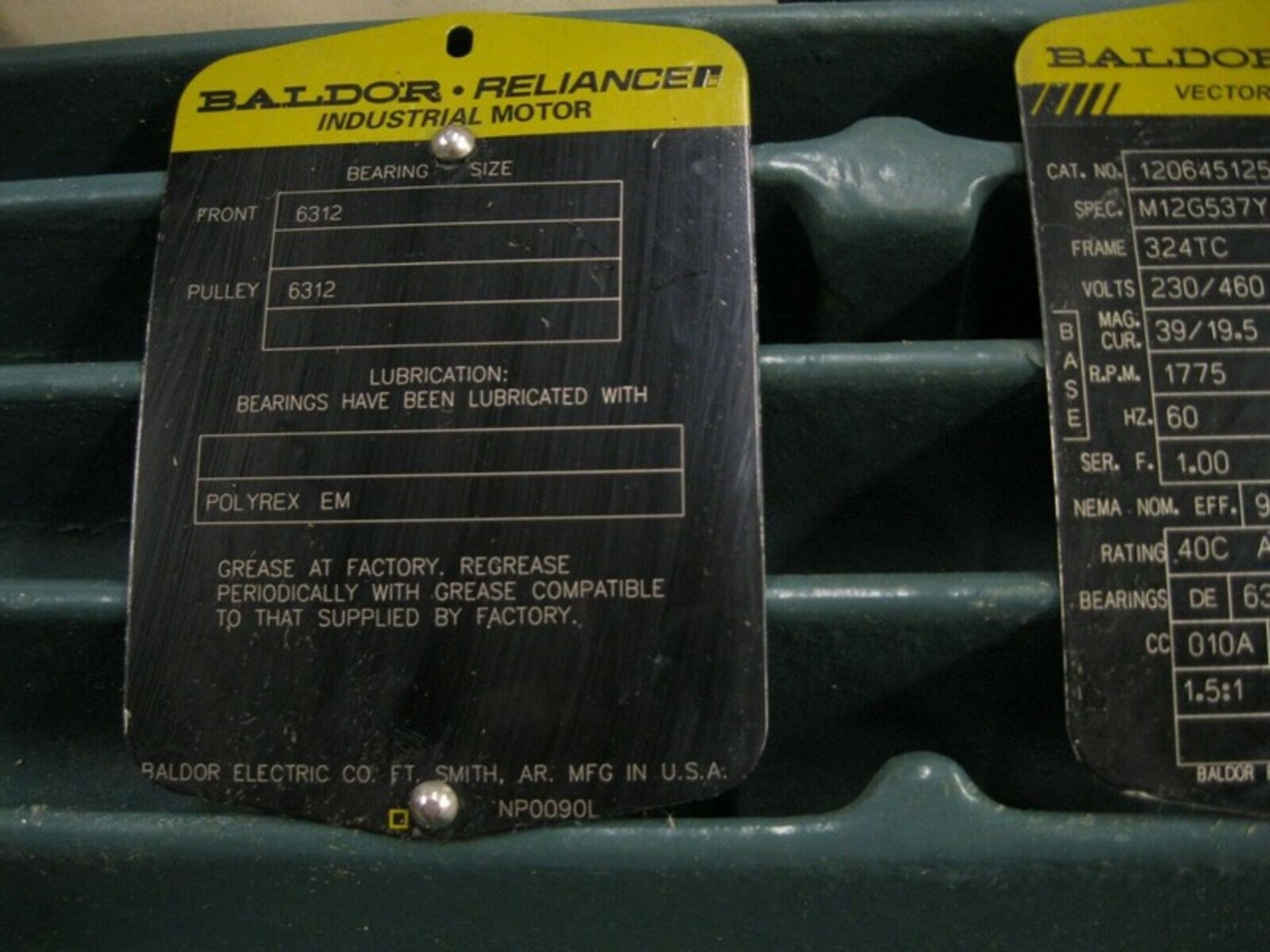 Baldor Vector Drive 1206451253-000020 40 HP Motor 230/460V NEW (NOTE: Packing and Palletizing Can - Image 5 of 5