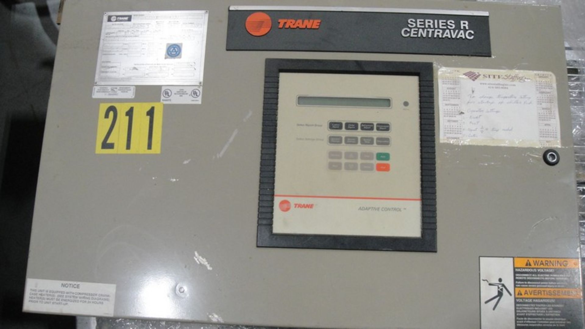 Trane RTHB 215 Series R Centravac Chiller, Model #RTHB215FLE000 LWP000RNN41LF2LF000U0, S/N U96G05324 - Image 6 of 20