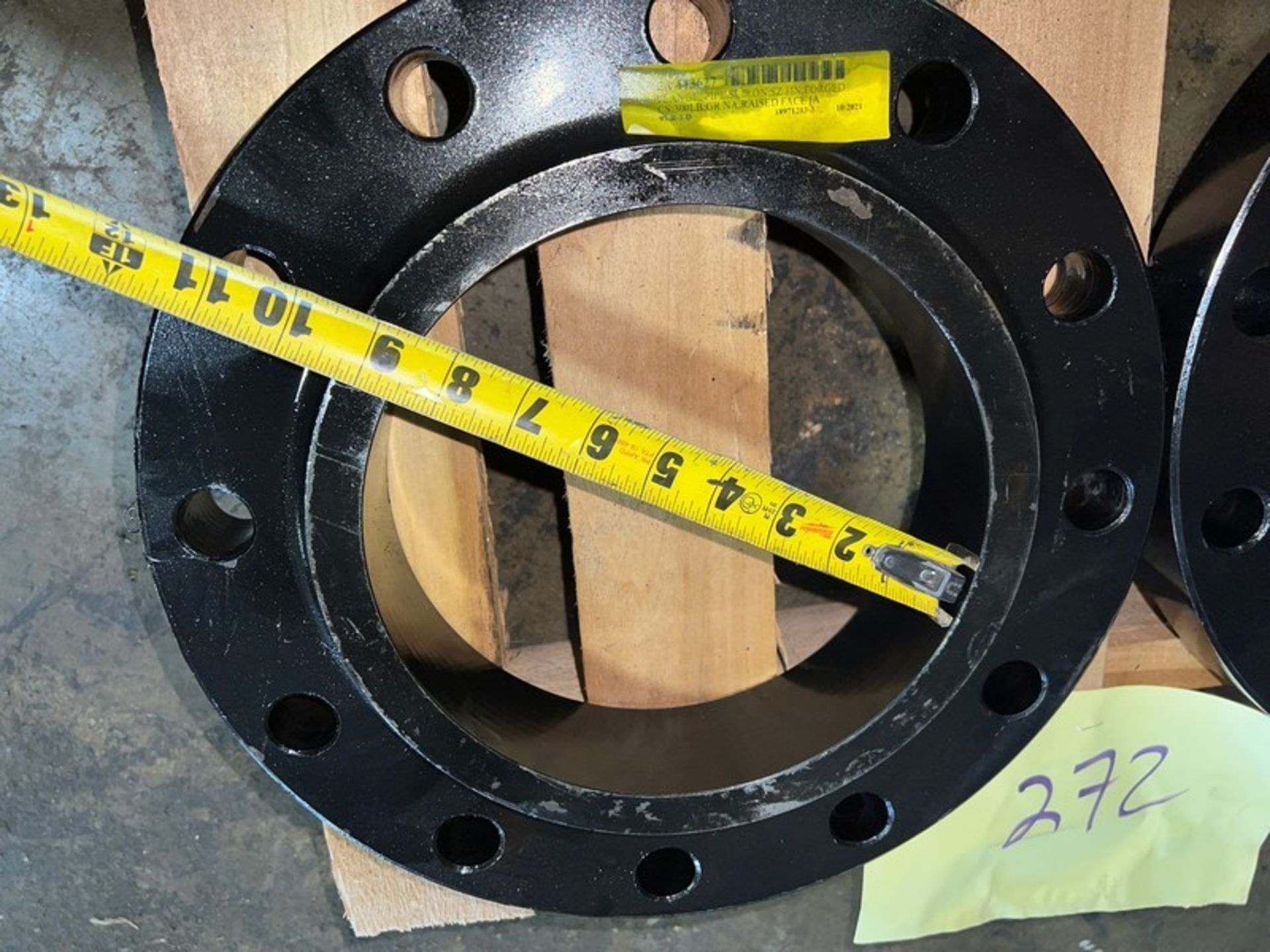 One Lot 9 Cast Iron Pipe Flanges 15" OD, 8.5" ID, 12 Bolt Holes, 1.5" thickness, 2.5" bore depth ( - Image 7 of 7