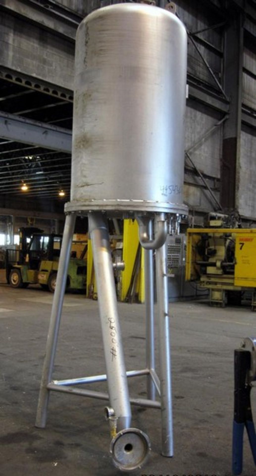 Used- Japrotek Pressure Tank, Aprox. 275 Gallon, 304 Stainless Steel, Vertical. Approximately 38" - Image 4 of 7