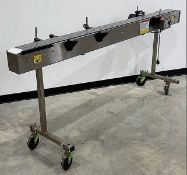 Conveyor measures 4 Inches wide X 90 Inches long. Video available per request, As shown in photos.