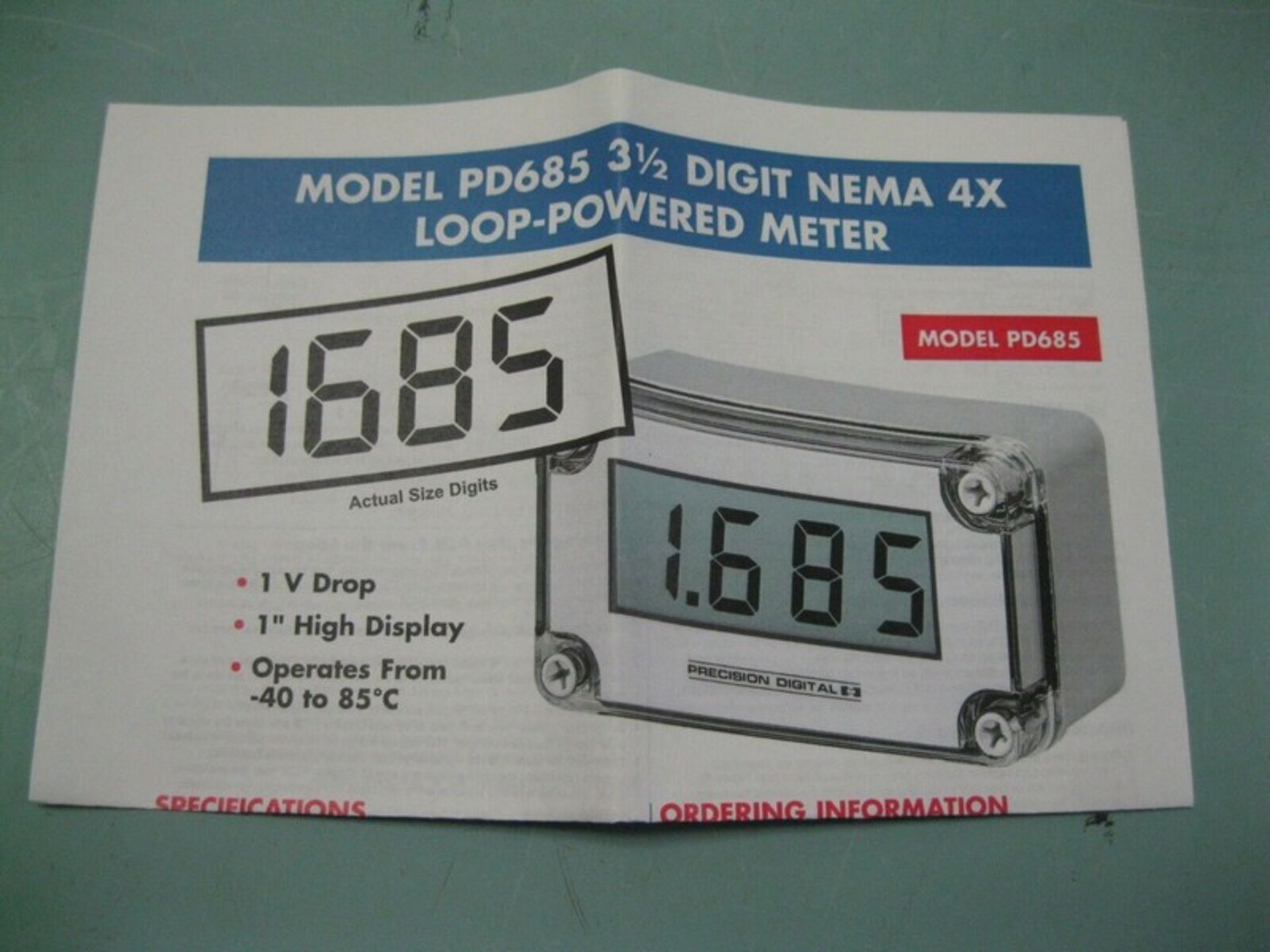 Lot (7) Precision Digital PD685-Y Loop Powered Digital Panel Meter NEW - Bild 3 aus 5