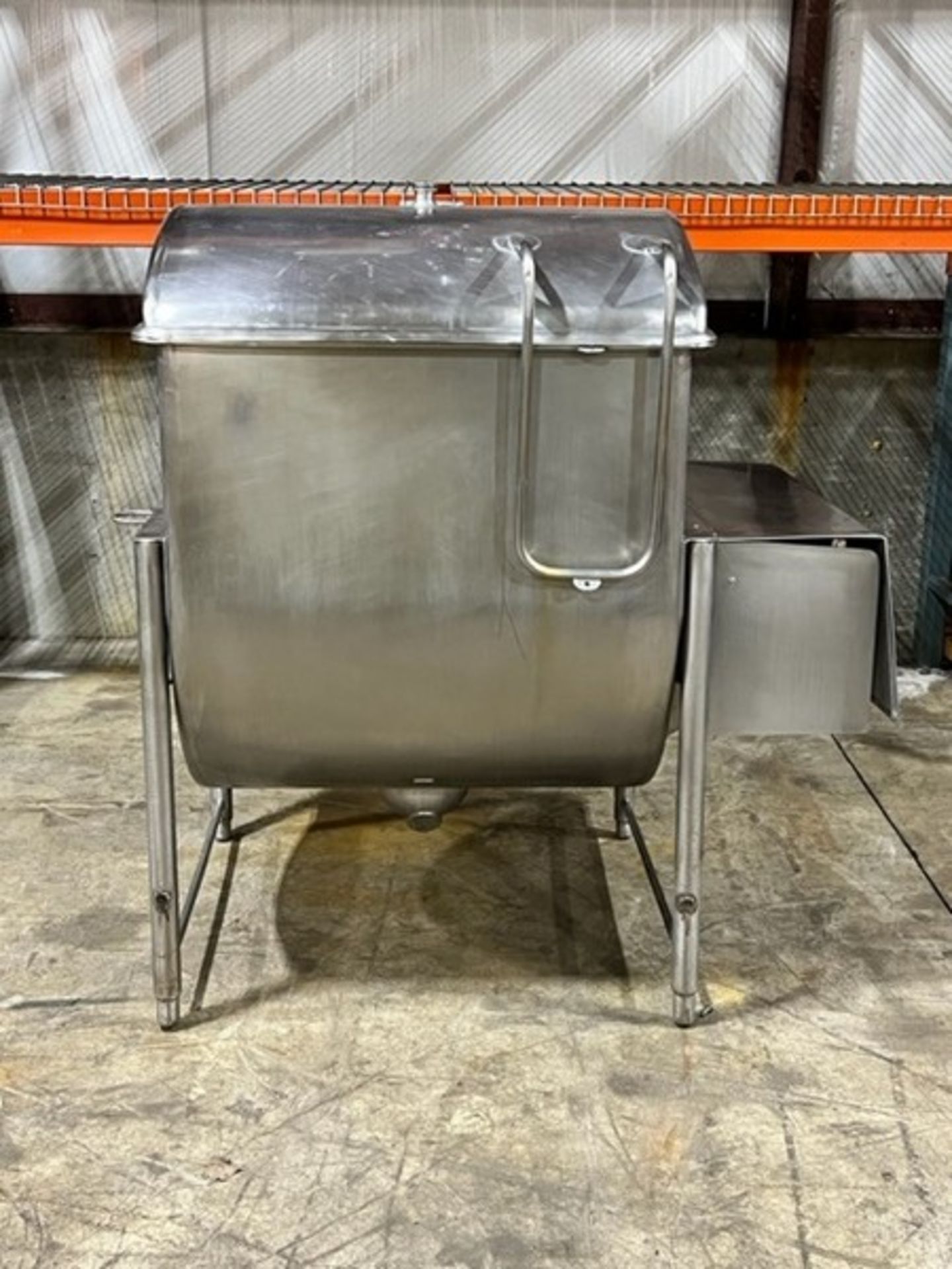 Crepaco Aprox.150 Gal. All S/S Paddle Blender, S/N 1696, Hydraulic Driven, 3" Outlet Hinged Lid,