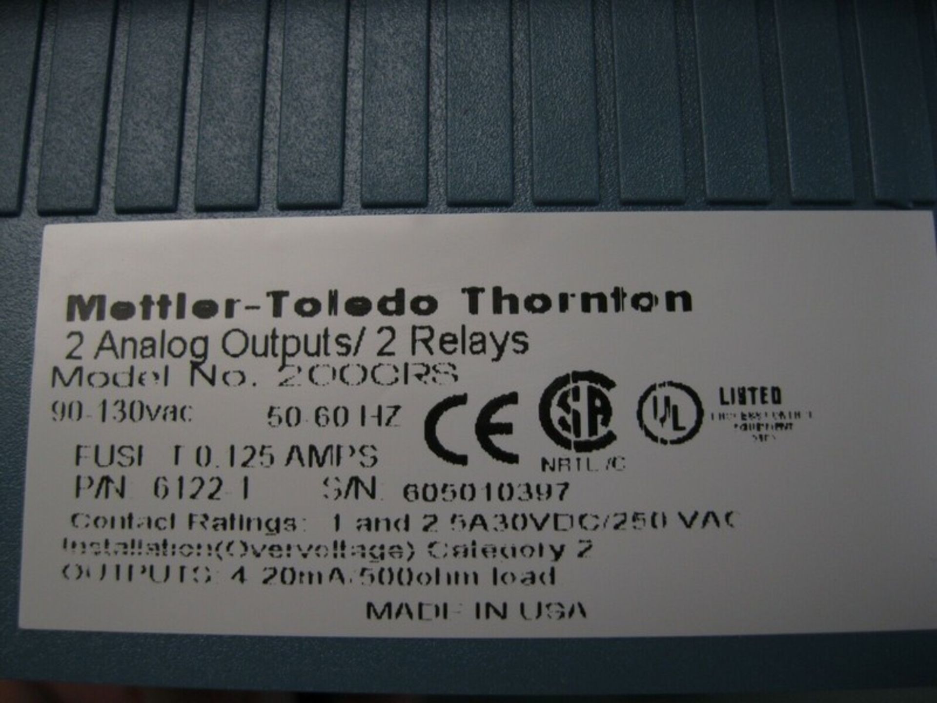 Mettler Toledo Thornton 200CRS Conductivity/Resistivity Meter (NOTE: Packing and Palletizing Can Be - Image 5 of 5