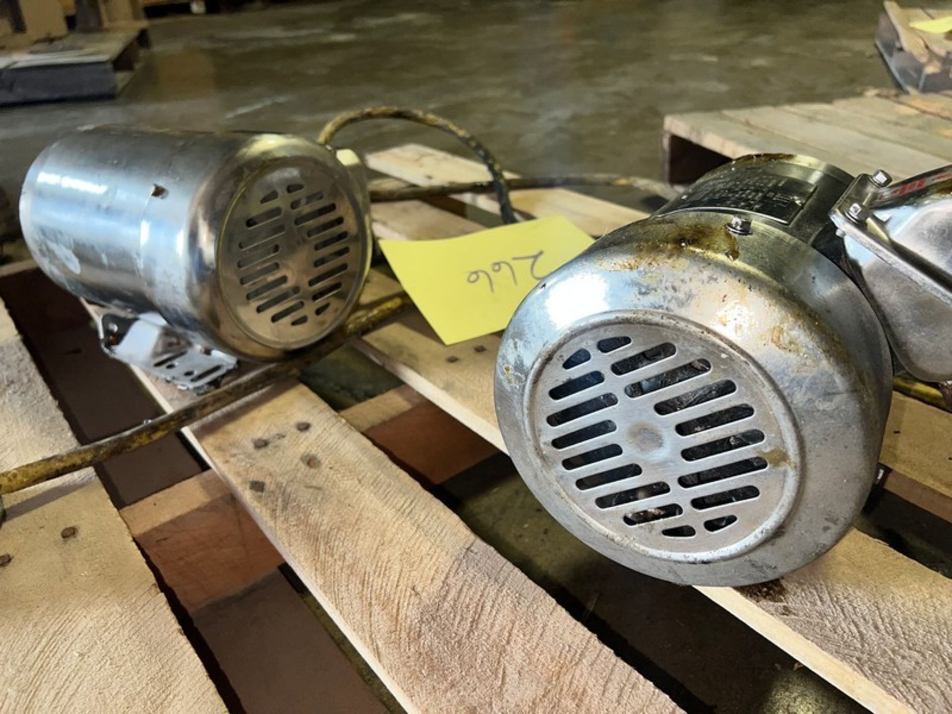 One Lot, Two Washdown SS Motors (RIGGING INCLDED WITH SALE PRICE) --Loading Fee $35.00***EUSA*** - Image 5 of 5